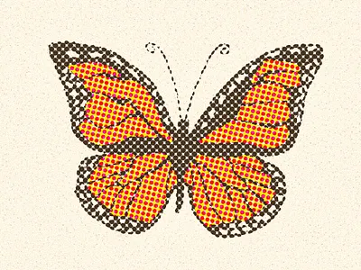 halftone butterfly butterfly dots halftone insect photoshop