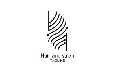 H Hair Logo barber branding design flat graphic design h hair h logo hair icon illustration logo logo design salon vector