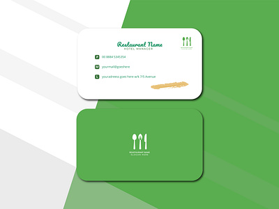 BUSINESS CARD DESIGN FOR RESTAURANT branding business card graphic design graphics restaurant business card restaurant visiting card visiting card