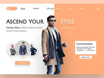 Elevate Attire branding graphic design logo ui