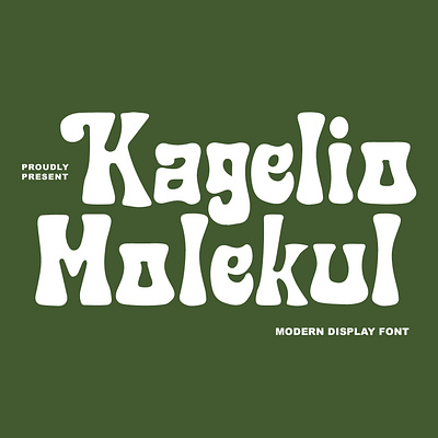 Kagelio Molekul Display Font branding font fonts graphic design logo nostalgic