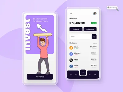 Investment App Design 3d animation art branding crypto dashboard digitaldesign flatdesign graphic design illustration innovationsync logo mobile motion graphics nft product design typography ui vector webdesign