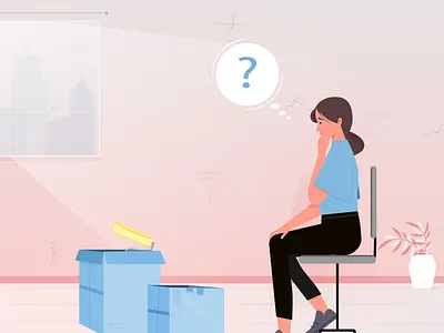 Sarah seems to be in a state of dilemma about painting her walls branding design flat graphic design illustration