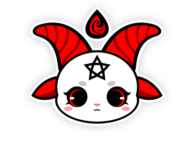 Cute Baby Baphomet baphomet character cute baphomet demon devil evil illustration satan