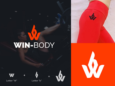 Gym Logo Concept for WIN-BODY ai concept conceptual logo fit fitness fitness logo gym gym logo logo logo idea men modern logo monogram logo red logo unique logo vector