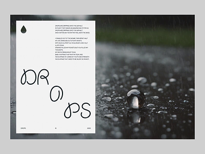 DROPS (Animated Poster) aftereffects animation branding design grid illustration layout logo motion motion graphics typo typography ui ui elements uidesign ux video visual web web design