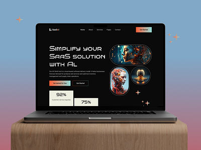 AI Technology landing page UI ai ai landing page ai technology artificialintelligence clean design figma landing page machinelearning mordern robotics technology template ui ui template website