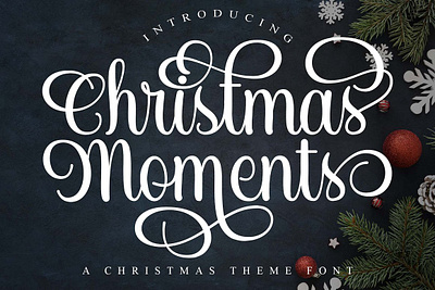 Christmas Moments alternate font calligraphy font christmas font crafty font handwritten font holiday font logo font new year font script font