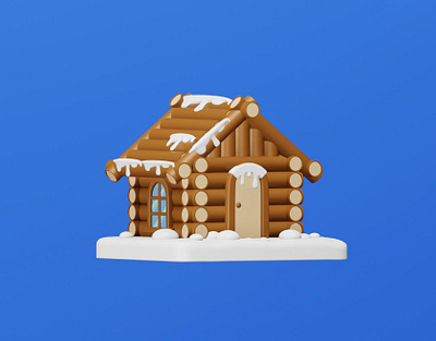 Snow House ❄️🏚️ blender 3d