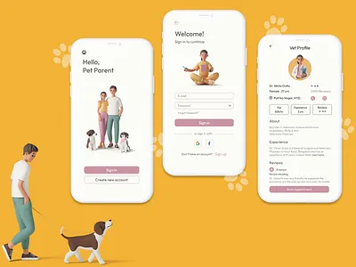 Paw Mantra App app branding design icon illustration logo pet app typography ui ux