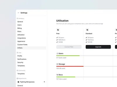 Page app button clean configuration design details interface manage minimal payments plans pricing product design saas settings ui ui design ux ux design web
