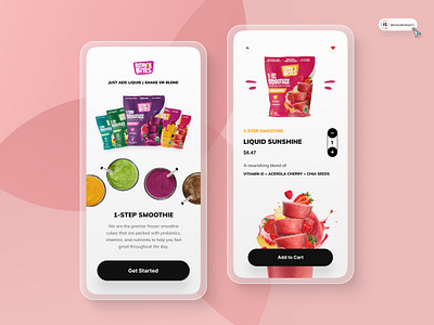 Smoothie App Design 3d animation art branding digitaldesign ecommerce flatdesign graphic design icon illustration innovationsync logo mobile motion graphics nft shopify typography ui vector webdesign