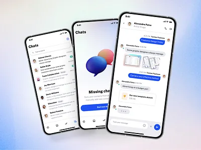 Chat App designed with Tasksy UI Kit app chat collaboration design system messenger mobile app product design project management saas template ui ui design ui kit ux ux design
