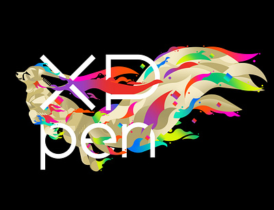 Design for XPPen (2022) animal colors fennek fox geometric graphic design illustration logotype minimal wildlife xppen