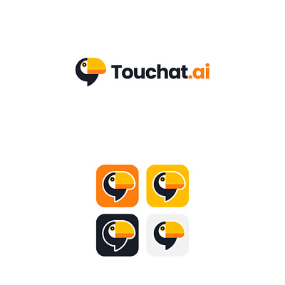 Touchat.ai animal illustration logo