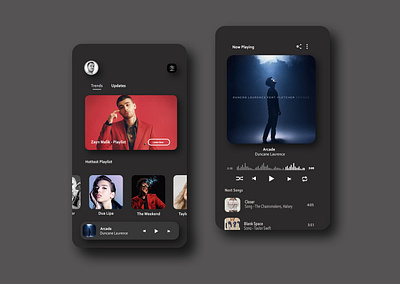 Music App UI Design app ui branding graphic design logo music ui