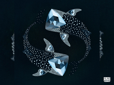 Whale shark crystallized 2017 crystal geometric illustration minimal nature shark underwater whale whale shark
