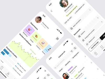 HR Platform Mobile App app clean employee employer hr hr app hr platform hrm hrms human resources human system management minimal mobile mobile app resource management ui ux