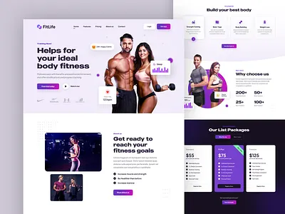 Gym Landing Page 💪 adrian app design figma fitness gancarek gym landing nike page ui uidesign ux workout wroclaw wrocław