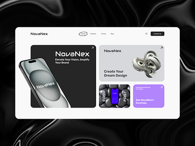 NovaNex branding futuristic graphic design logo tech website ui website website design