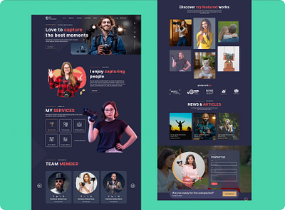 Mini - Photography & Videography Landing page camera design landing page landingpage lens photo photograph photography header design photography landing page photography template template typography uidesign uiux vector user experience visual design web web design web ui wedding photography