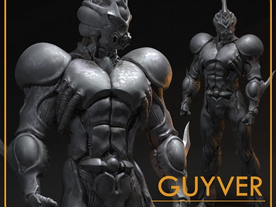 Bio Booster Armor Guyver (ready to 3D Print) 3d 3d print alien creature design figure guyver miniature print printing robot sculpture stl