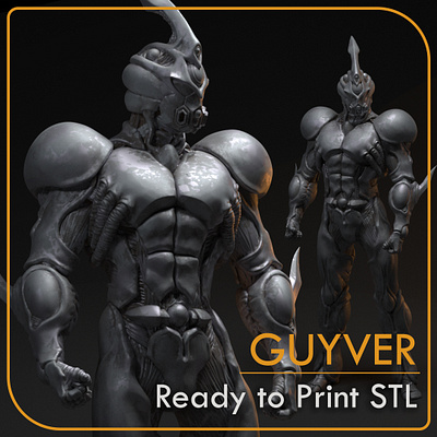 Bio Booster Armor Guyver (ready to 3D Print) 3d 3d print alien creature design figure guyver miniature print printing robot sculpture stl