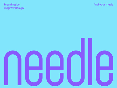 Needle wordmark 💊 adhd branding doctor drug help icon logo medical medicine minimalistic monogram needle pharmacy pill technology wordmark