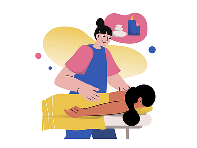 Relaxation 2d animation bliss calm chill contentment design easygoing flat illustration joy man motion peace relax serenity smile woman