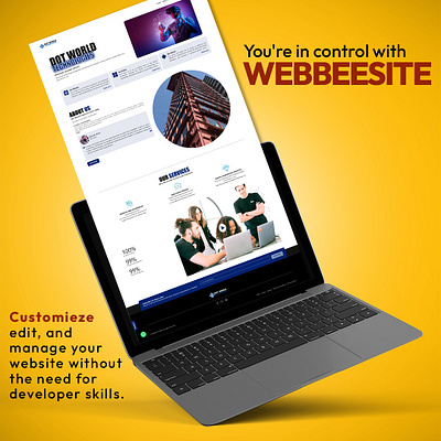 Keep the control of your website in your hands! With WEBBEESITE, branding technology web design website development