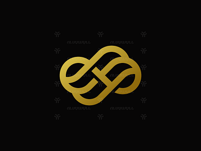 H Infinity Logo art branding design flat golden graphic design h hs infinite infinity initial letter limitless logo luxury minimal monogram royal s sh