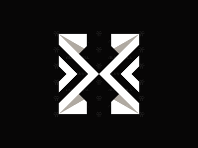Letter Hx Arrow Logo ambigram arrow art branding design elegant flat graphic design h hx initial letter logo minimal modern monogram simple vision x xh