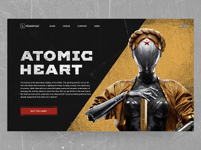 Design concept for the Atomic Heart game / 01 branding concept design design concept game typography ui ux