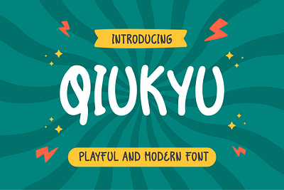 Qiukyu Playful Font font handwritting kids kids font lettering playful typeface typography