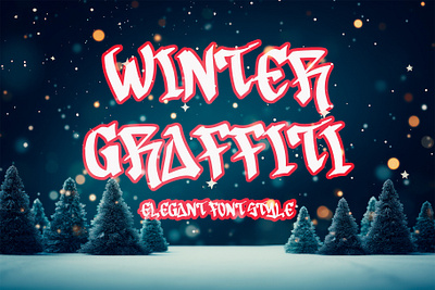 Winter Graffiti banner beautiful branding christmas design font font design graphic design handwritten illustration logo poster print santa ui winter