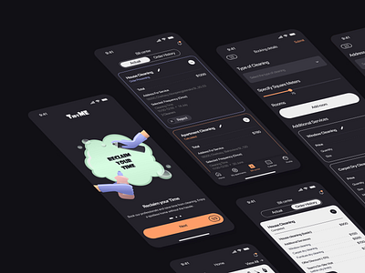 TidyMe - iOS booking branding callendar clean cleaning graphic design illustration schedule service ui ux