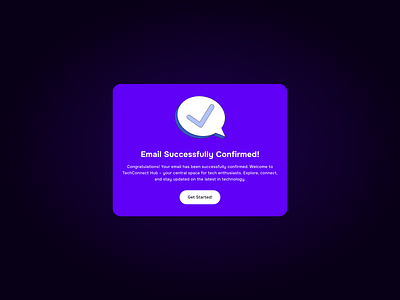 #54 DailyUI • Confirmation confirm confirmation dailyui email emailconfirmation getstarted popup ui uiux