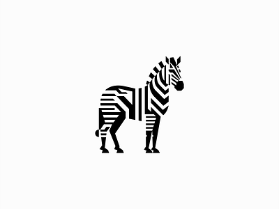 Geometric Zebra Logo abstract africa branding cute design emblem geometric icon identity illustration logo mark nature original stripes symbol vector wildlife zebra zoo