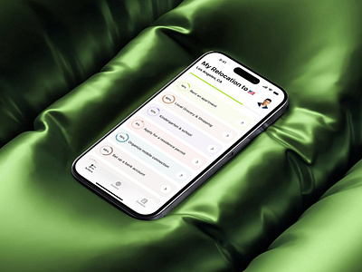 Globio: Relocation with AI and Expat Insights app clean design ios migration product design relocation simple startup ui ux