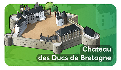 Chateau des Ducs de Bretagne buildings castle chateau digital art gaming isometric mobile neopolis vector art