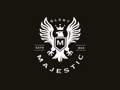 Majestic Eagle Crest Logo shield