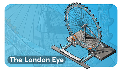 The London Eye buildings design digital art eye gaming illustration isometric london mobile neopolis vector art