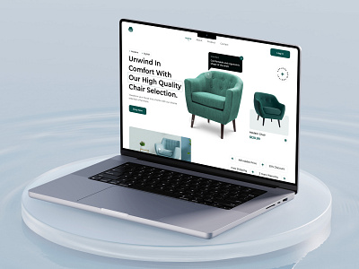 Furniture Landing Page chair figma furniture landing page ui ux web design