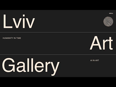 The Lviv Art Gallery Website animation graphic design site ui web