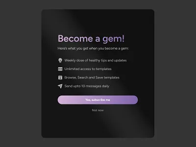 Pricing Modal - Dark Theme dark mode dark them design dialog modal pricing product design saas ui ux