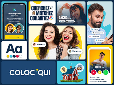 Coloc'Qui — Matching Platform animation branding design landing page matching ui ux web website