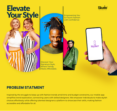 Stylier App Design - UI/UX Case Study (Student Work) app design clothing app design inspiration ecommerce fashion fashion app high fidelity screens interface design prototyping ui user experience user interface ux visualisation wireframing