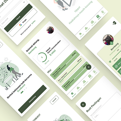 Ecoquest UI portofolio design mobile ui