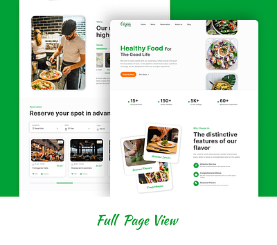 Vegan Restaurant Website Design design figma illustration ui uidesign uidesigner uiux