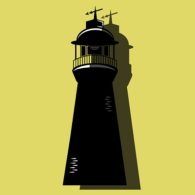 Lighthouse illustration, shadows graphicdesign illustration lighthouse vector vectorartwork